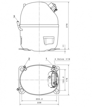 Compresor frigorific Cubigel MS26TB (R404A)